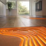 Nieuwbouwwoning met aangelegde vloerverwarming vóór het storten van de dekvloer